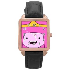 Adventure Time Princess Bubblegum Rose Gold Leather Watch 