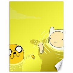 Adventure Time Jake The Dog Finn The Human Artwork Yellow Canvas 18  X 24 