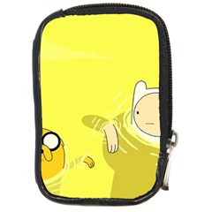 Adventure Time Jake The Dog Finn The Human Artwork Yellow Compact Camera Leather Case