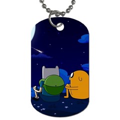 Adventure Time Jake And Finn Night Dog Tag (two Sides)