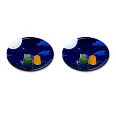 Adventure Time Jake And Finn Night Cufflinks (oval)