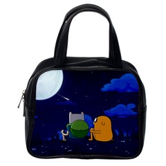 Adventure Time Jake And Finn Night Classic Handbag (one Side)