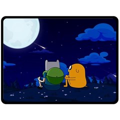 Adventure Time Jake And Finn Night Two Sides Fleece Blanket (large)