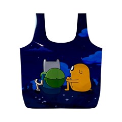 Adventure Time Jake And Finn Night Full Print Recycle Bag (m)