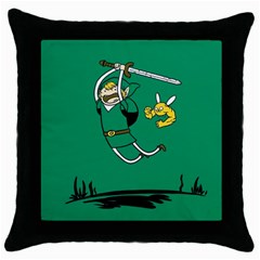 Adventure Time The Legend Of Zelda Throw Pillow Case (black) by Sarkoni