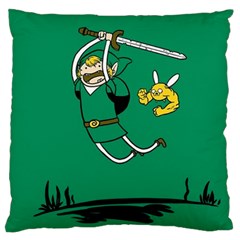 Adventure Time The Legend Of Zelda Large Cushion Case (two Sides)