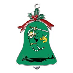 Adventure Time The Legend Of Zelda Metal Holly Leaf Bell Ornament by Sarkoni