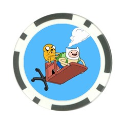 Cartoon Adventure Time Jake And Finn Poker Chip Card Guard