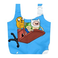 Cartoon Adventure Time Jake And Finn Full Print Recycle Bag (l) by Sarkoni