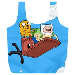Cartoon Adventure Time Jake And Finn Full Print Recycle Bag (xl)
