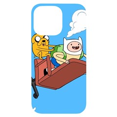 Cartoon Adventure Time Jake And Finn iPhone 14 Pro Max Black UV Print Case