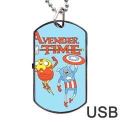 Adventure Time Avengers Age Of Ultron Dog Tag Usb Flash (one Side) by Sarkoni