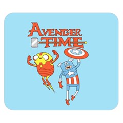 Adventure Time Avengers Age Of Ultron Two Sides Premium Plush Fleece Blanket (small)