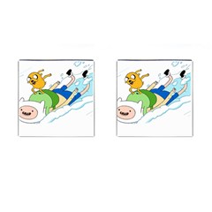 Adventure Time Finn And Jake Snow Cufflinks (square)