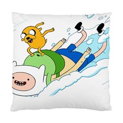 Adventure Time Finn And Jake Snow Standard Cushion Case (two Sides)