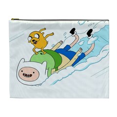 Adventure Time Finn And Jake Snow Cosmetic Bag (xl)