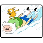 Adventure Time Finn And Jake Snow Fleece Blanket (Medium) 60 x50  Blanket Front