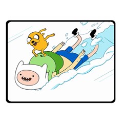 Adventure Time Finn And Jake Snow Two Sides Fleece Blanket (small)