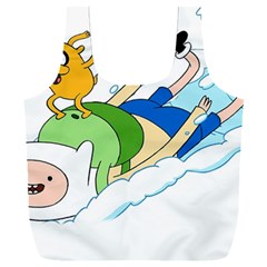 Adventure Time Finn And Jake Snow Full Print Recycle Bag (xxl) by Sarkoni