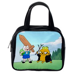 Adventure Time Finn And Jake Cartoon Network Parody Classic Handbag (one Side)