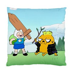 Adventure Time Finn And Jake Cartoon Network Parody Standard Cushion Case (one Side) by Sarkoni