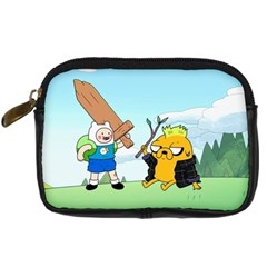 Adventure Time Finn And Jake Cartoon Network Parody Digital Camera Leather Case by Sarkoni