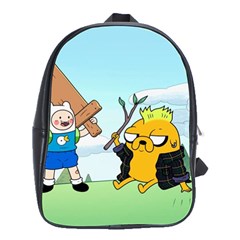 Adventure Time Finn And Jake Cartoon Network Parody School Bag (large)