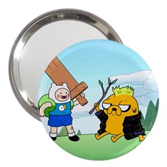 Adventure Time Finn And Jake Cartoon Network Parody 3  Handbag Mirrors