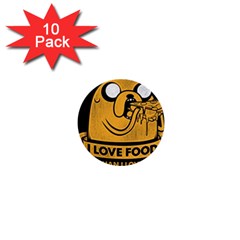 Adventure Time Jake  I Love Food 1  Mini Buttons (10 pack) 