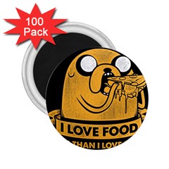 Adventure Time Jake  I Love Food 2.25  Magnets (100 pack) 