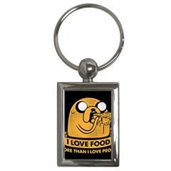 Adventure Time Jake  I Love Food Key Chain (Rectangle)