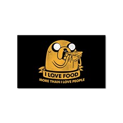 Adventure Time Jake  I Love Food Sticker Rectangular (100 pack)