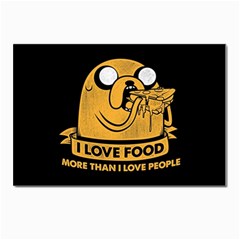 Adventure Time Jake  I Love Food Postcard 4 x 6  (Pkg of 10)