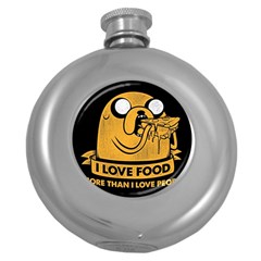 Adventure Time Jake  I Love Food Round Hip Flask (5 oz)