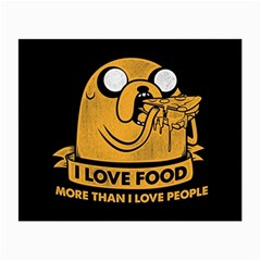 Adventure Time Jake  I Love Food Small Glasses Cloth (2 Sides)