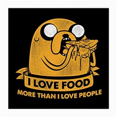 Adventure Time Jake  I Love Food Medium Glasses Cloth (2 Sides)