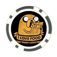 Adventure Time Jake  I Love Food Poker Chip Card Guard (10 pack)