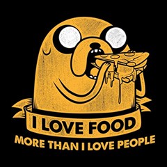 Adventure Time Jake  I Love Food Play Mat (Rectangle)