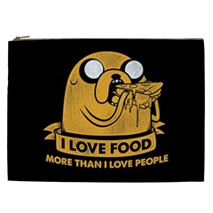 Adventure Time Jake  I Love Food Cosmetic Bag (XXL)