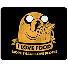 Adventure Time Jake  I Love Food Two Sides Fleece Blanket (Medium)