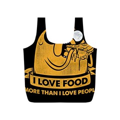 Adventure Time Jake  I Love Food Full Print Recycle Bag (S)