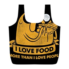 Adventure Time Jake  I Love Food Full Print Recycle Bag (L)