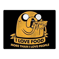 Adventure Time Jake  I Love Food Two Sides Premium Plush Fleece Blanket (Mini)