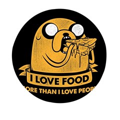 Adventure Time Jake  I Love Food Mini Round Pill Box