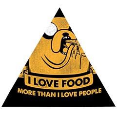 Adventure Time Jake  I Love Food Wooden Puzzle Triangle