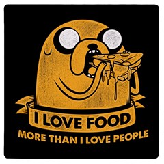 Adventure Time Jake  I Love Food Uv Print Square Tile Coaster  by Sarkoni