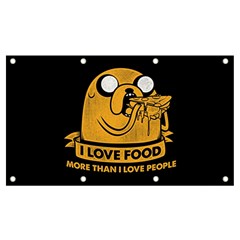 Adventure Time Jake  I Love Food Banner and Sign 7  x 4 