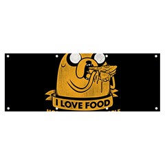 Adventure Time Jake  I Love Food Banner and Sign 8  x 3 