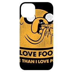 Adventure Time Jake  I Love Food Iphone 14 Plus Black Uv Print Case by Sarkoni