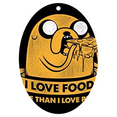 Adventure Time Jake  I Love Food UV Print Acrylic Ornament Oval